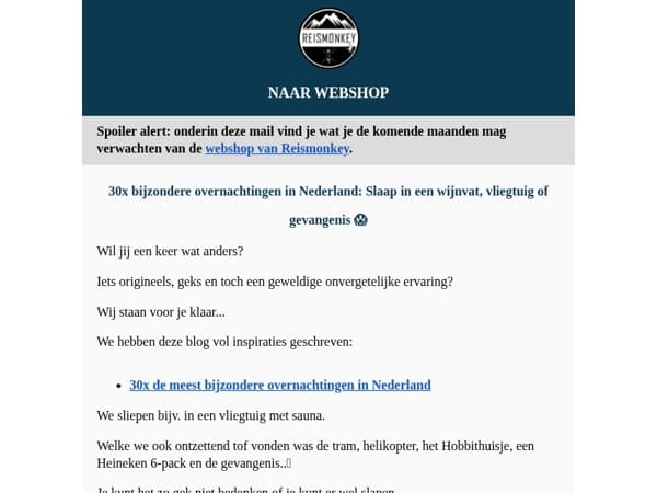 Bijzonder overnachten in Nederland