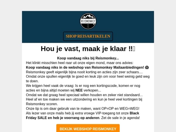 Hou je vast, maak je klaar