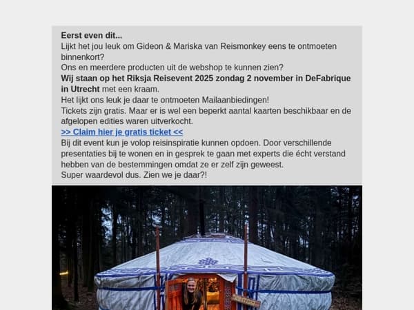 Slapen in een yurt in Drenthe bij Winterwoods