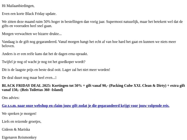 Pak je gift voordat het op is 👀