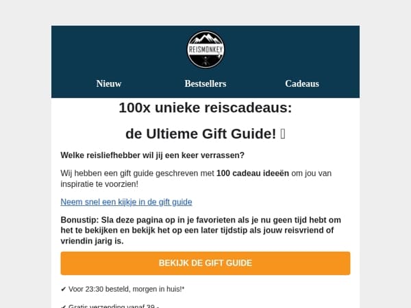 100x unieke reis cadeaus 🎁