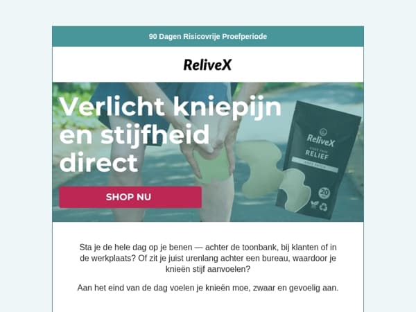 Vermoeide knieën na het werk?