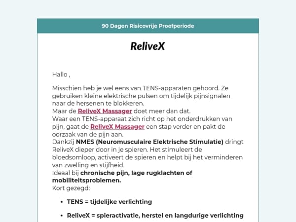 Niet elk elektrisch apparaat werkt hetzelfde bij pijn