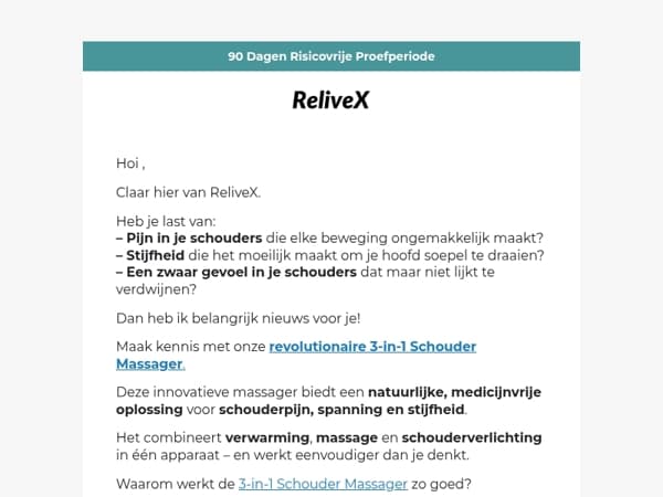 Schouder pijn? We hebben eindelijk een oplossing!