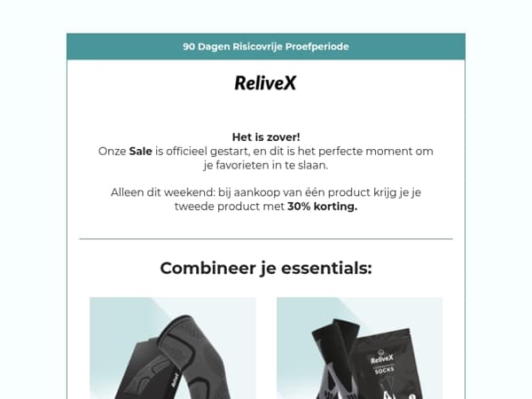 Weekenduitverkoop nu begonnen 🎉 Koop 1, krijg de 2e met 30% korting