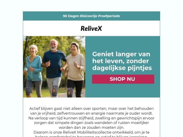 Blijf mobiel, comfortabel en vol energie op elke leeftijd