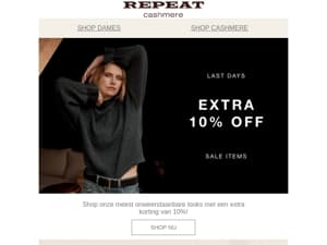 LAST DAYS: 10% EXTRA off Sale items