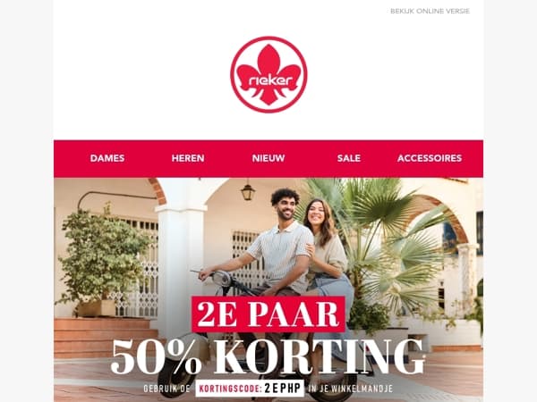 Zomerse deal: je 2e paar Riekers nu met 50% korting!