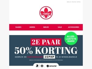 Laatste dag: 2e paar 50%