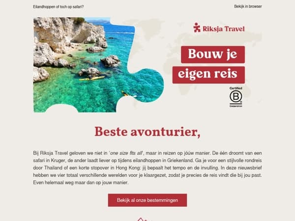 Welke van deze vier past bij jouw manier van reizen?