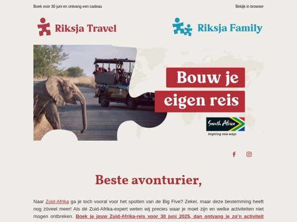 Dé bestemming voor dit jaar: Zuid-Afrika!