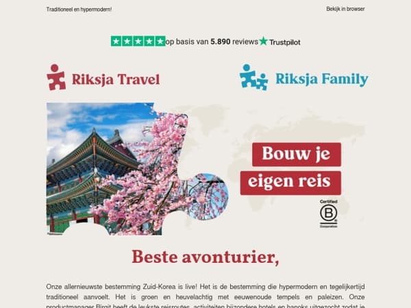 Nieuwe bestemming: Zuid-Korea