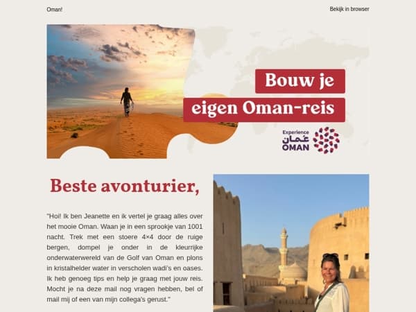 Reis mee met Jeanette naar...