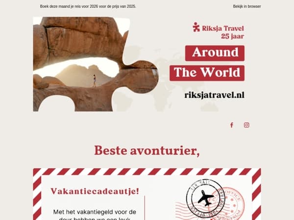 Een vakantiecadeautje voor jou!