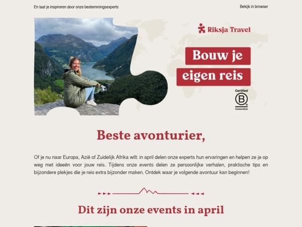 Kom naar onze events!