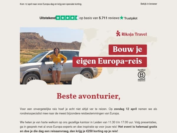 Een dag vol reisinspiratie binnen Europa