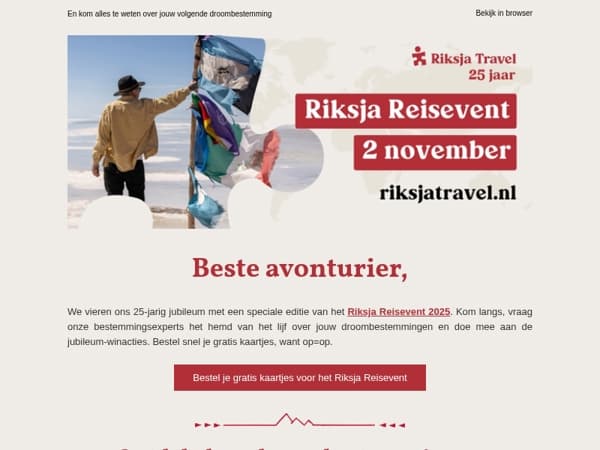 Dit kan je winnen op het Riksja Reisevent