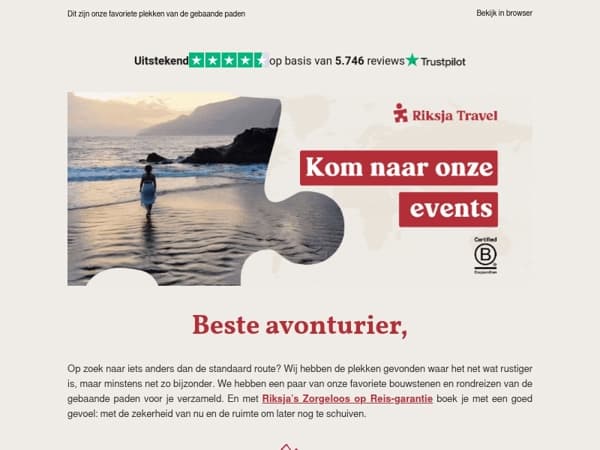 Even weg van de massa?