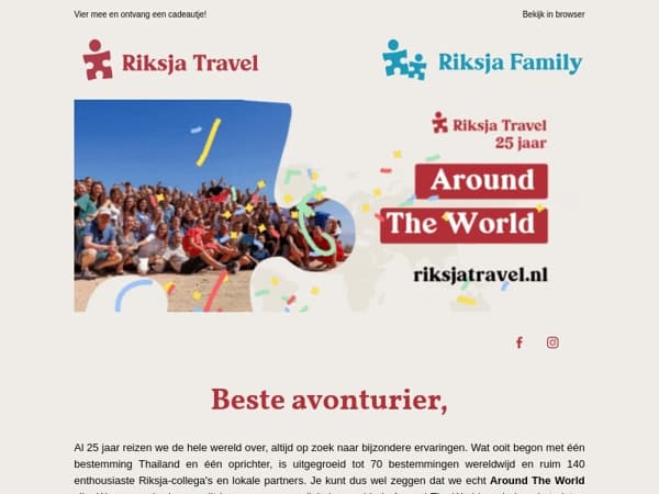 We reizen 25 jaar Around The World!
