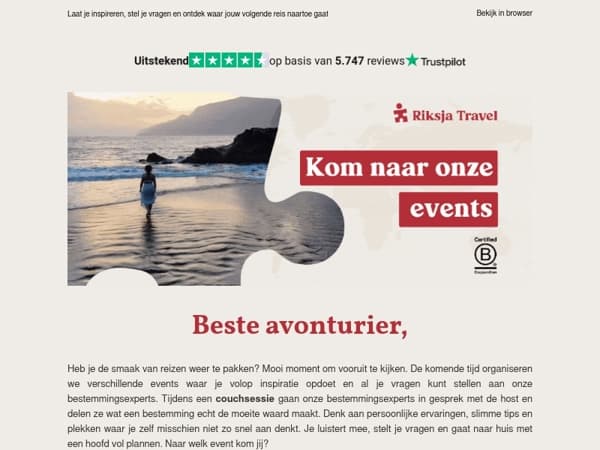 Zin in reizen? Dit zijn onze events van dit jaar