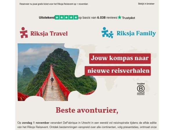Het Riksja Reisevent is terug!