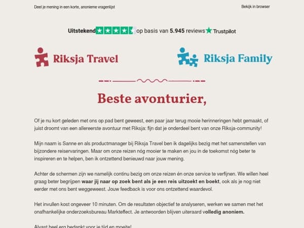 Denk mee over de toekomst van Riksja Travel