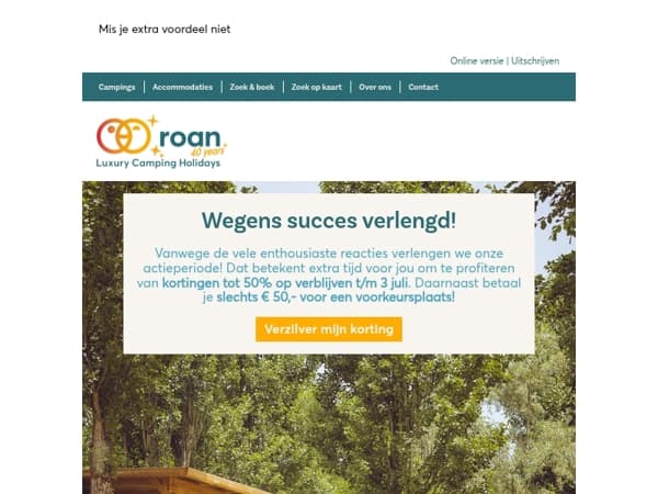 Roan Lentevoordelen wegens succes verlengd!