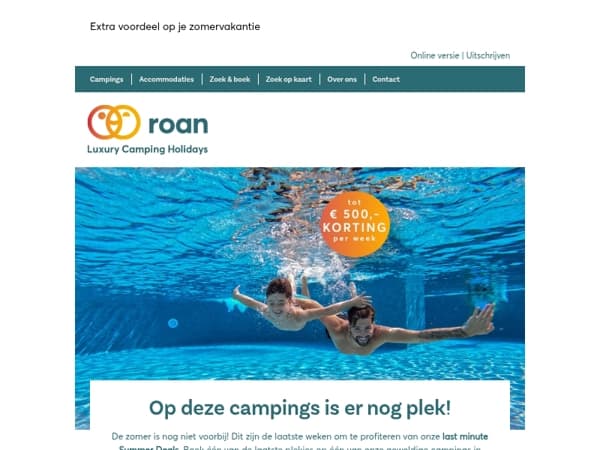 Op deze campings is er nog plek! ☀️