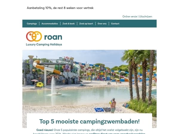 Top 5 mooiste campingzwembaden 2026! 💦