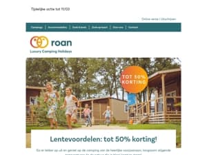 Roan Lentevoordelen: tot 50% korting! 🌼