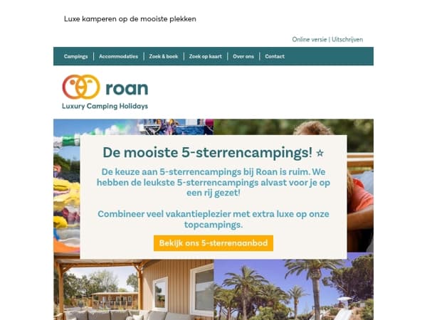 De mooiste 5-sterrencampings! ⭐