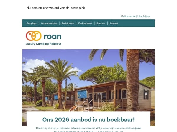 Ons 2026 aanbod is nu boekbaar! 😄 