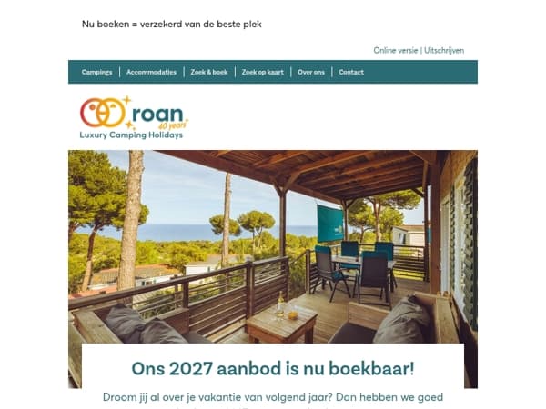 Ons 2027 aanbod is nu boekbaar!
