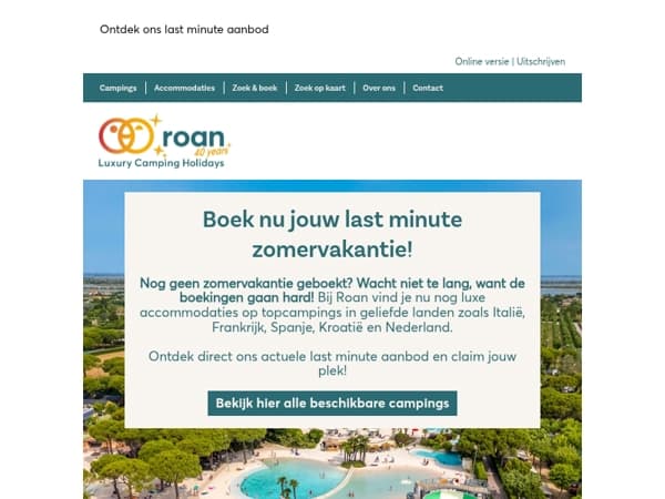 Boek nu jouw last minute zomervakantie!