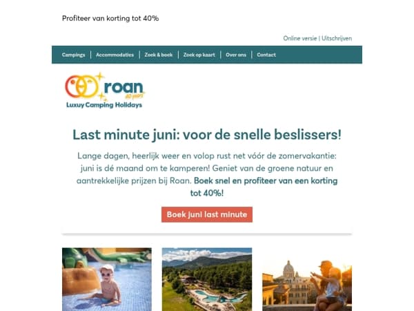 Last minute juni: voor de snelle beslissers!