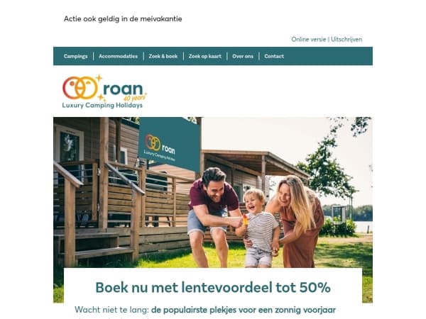 Boek nu met lentevoordeel tot 50%