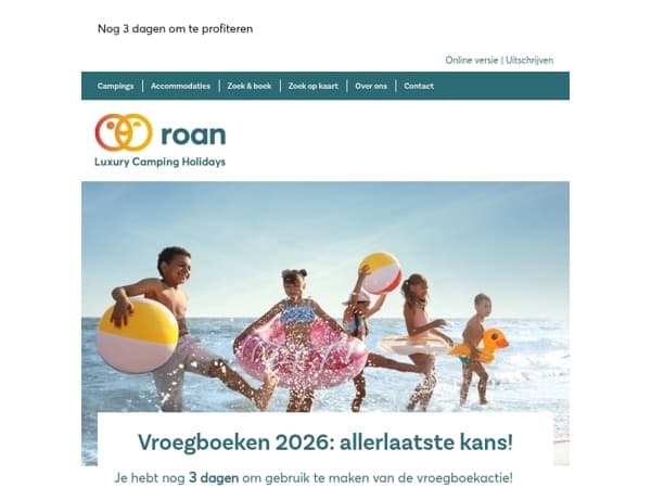 Vroegboeken 2026: allerlaatste kans! 😎