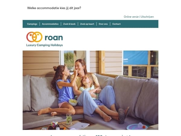 Luxe accommodaties op 100+ topcampings! 😍