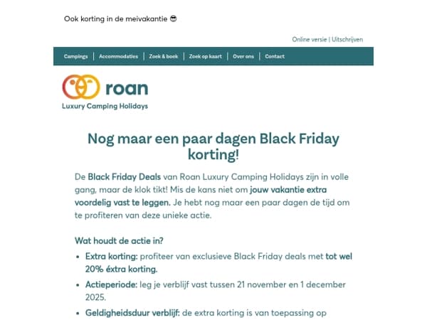 Nog maar een paar dagen Black Friday korting!