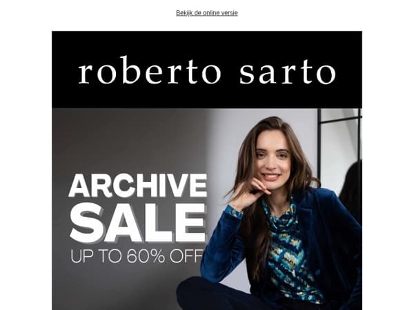 Shop nu in onze ARCHIVE SALE -60% korting!🛍️