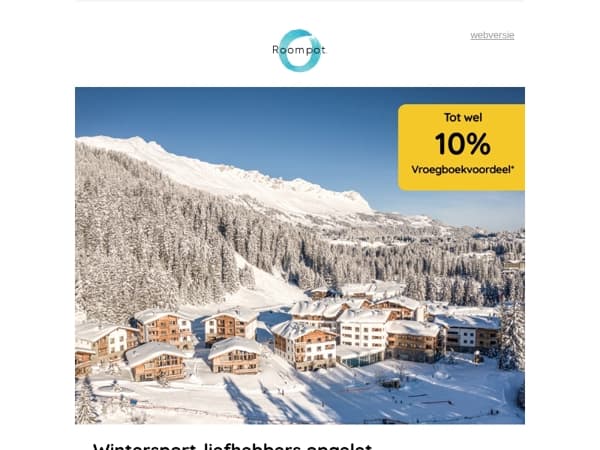 Tot wel 10% korting op je wintervakantie!