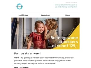 Vanaf 129,- op vakantie