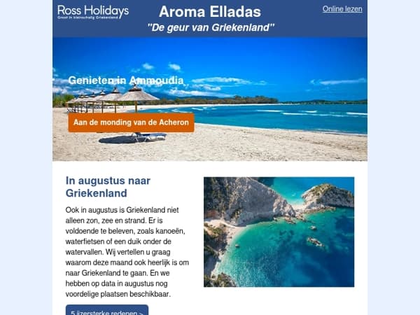 In augustus naar Griekenland