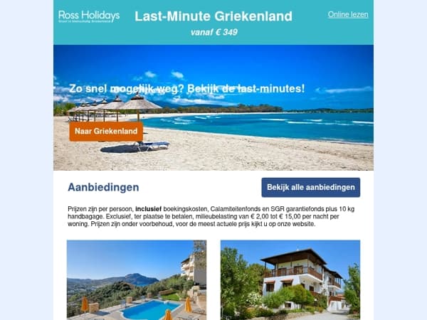 Last minute naar Griekenland