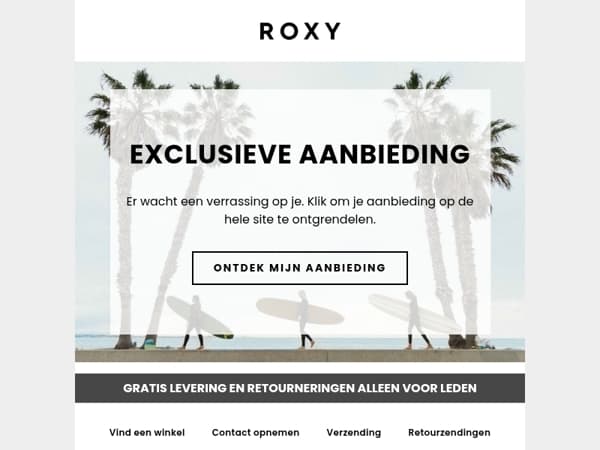 Er wacht een exclusieve aanbieding op je!