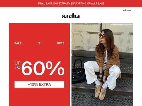SALE up to 60% + 10% EXTRA