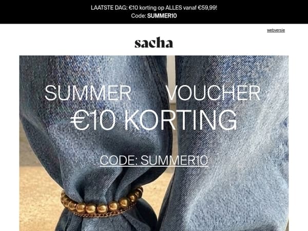 Laatste dag €10 korting