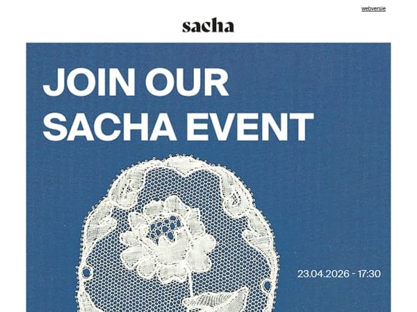 Your invite to the Sacha pop-up