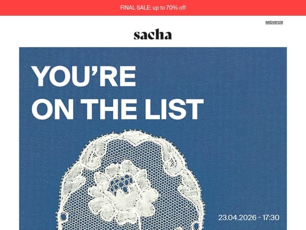You're on the list!