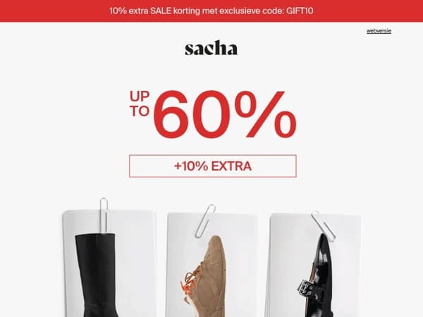 SALE up to 60% + 10% extra!